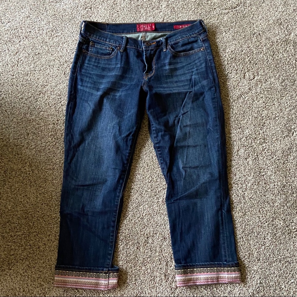 Lucky Brand Cuffed Print Capri